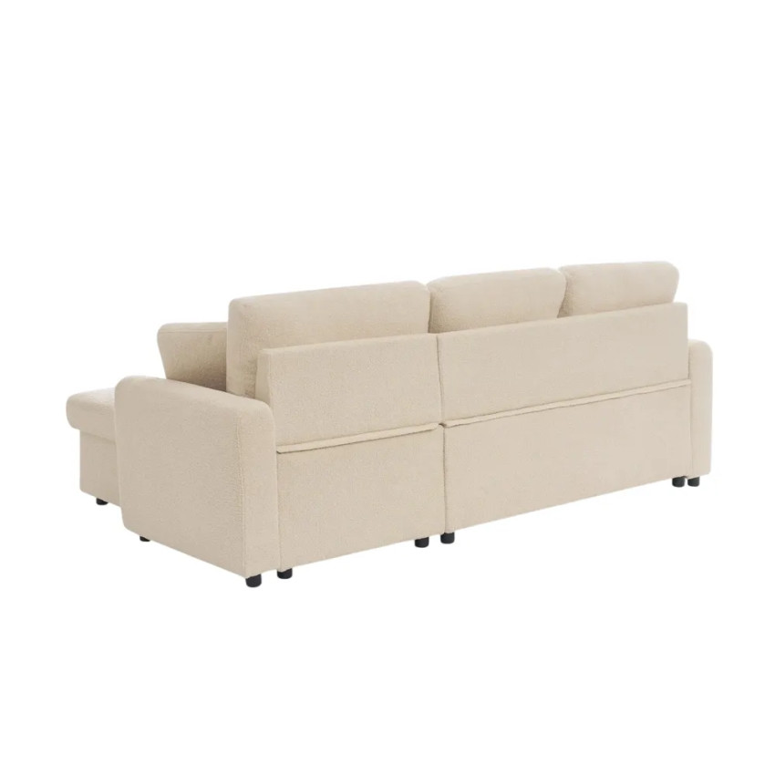 Divano ad angolo convertibile 3 posti chaise longue bouclé Tamanu