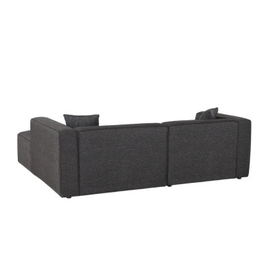 Divano angolare modulare a 3 posti chaise longue tessuto Ontano