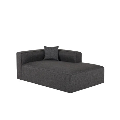 Divano angolare modulare a 3 posti chaise longue tessuto Ontano