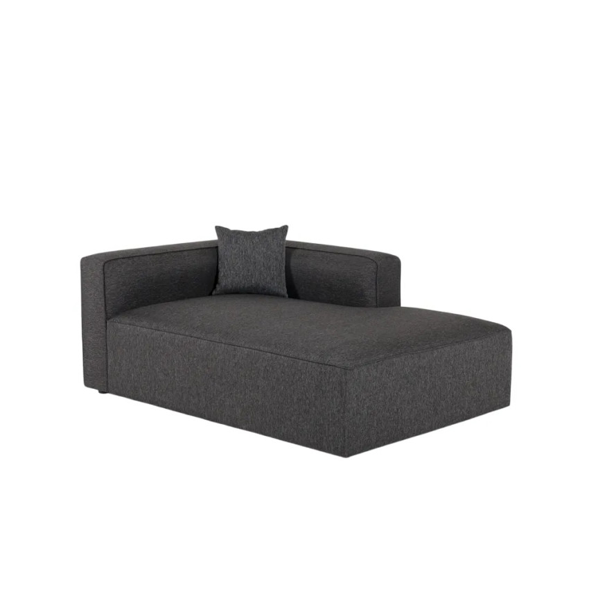 Divano angolare modulare a 3 posti chaise longue tessuto Ontano