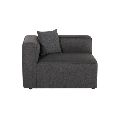 Divano angolare modulare a 3 posti chaise longue tessuto Ontano