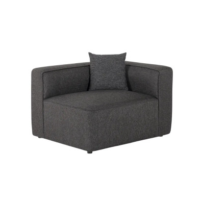 Divano angolare modulare a 3 posti chaise longue tessuto Ontano
