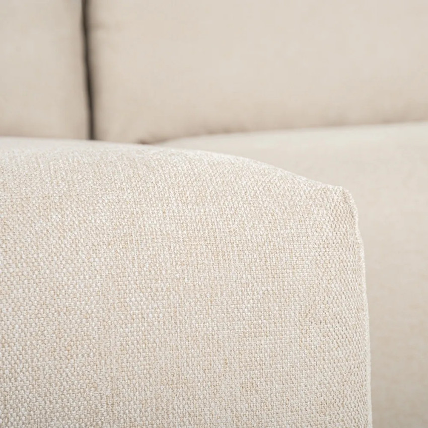Divano ad angolo modulare 3 posti beige chaise longue Pino marittimo