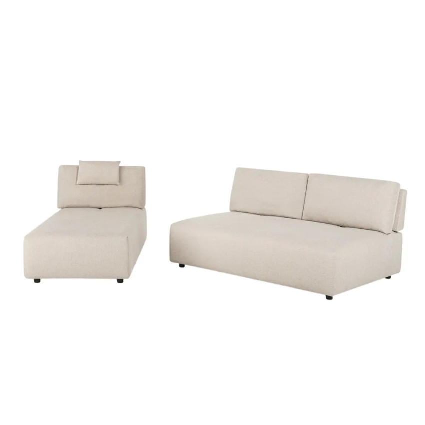 Divano ad angolo modulare 3 posti beige chaise longue Pino marittimo