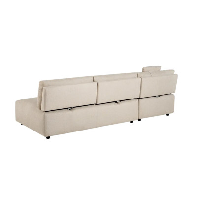 Divano ad angolo modulare 3 posti beige chaise longue Pino marittimo