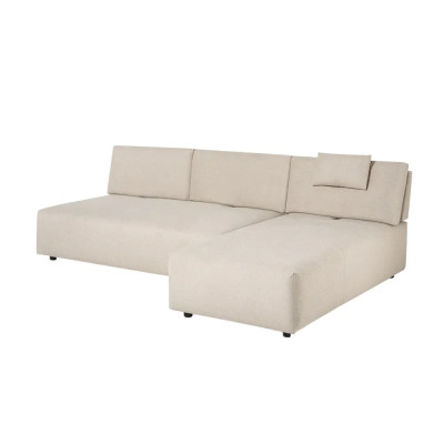 Divano ad angolo modulare 3 posti beige chaise longue Pino marittimo