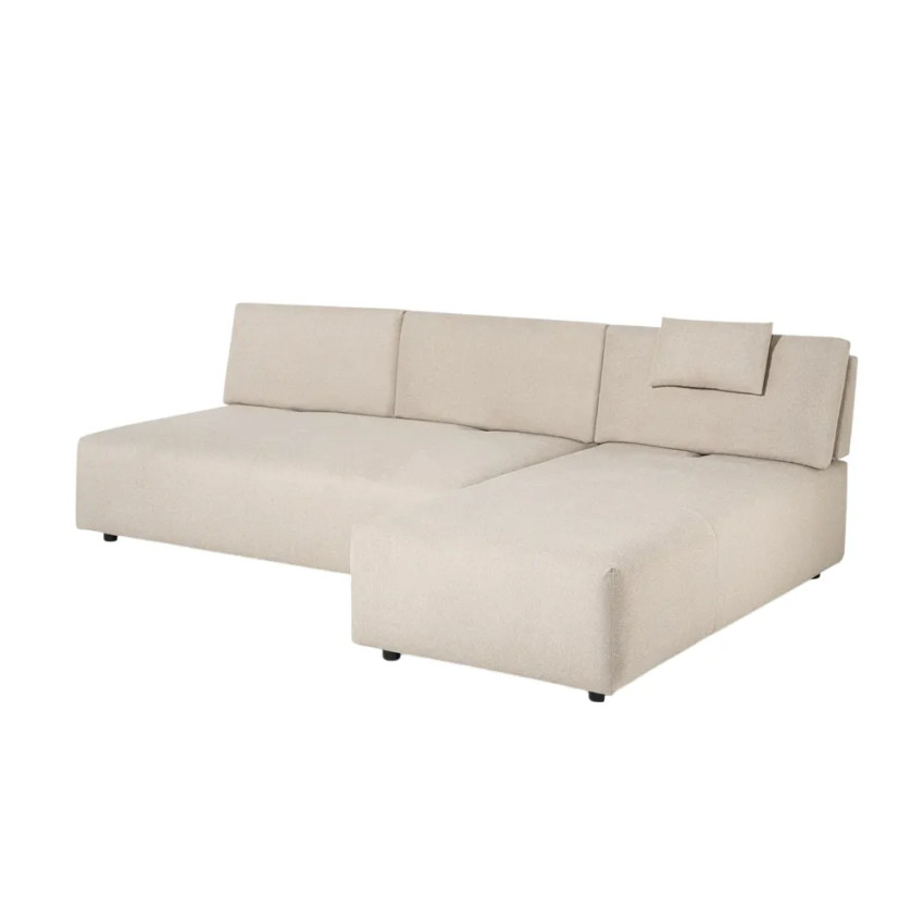 Divano ad angolo modulare 3 posti beige chaise longue Pino marittimo