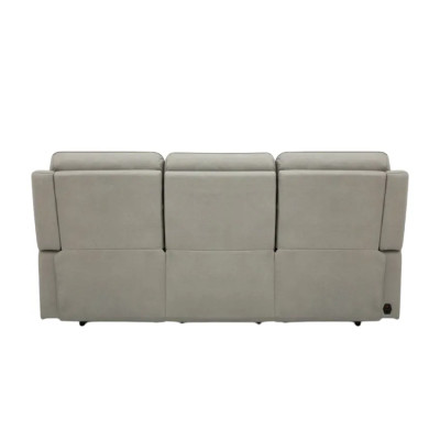 Divano relax elettrico 3 posti schienale reclinabile 2 USB Ippocastano
