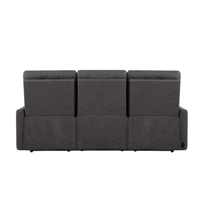 Divano reclinabile elettrico 3 posti in similpelle con due USB Robinia
