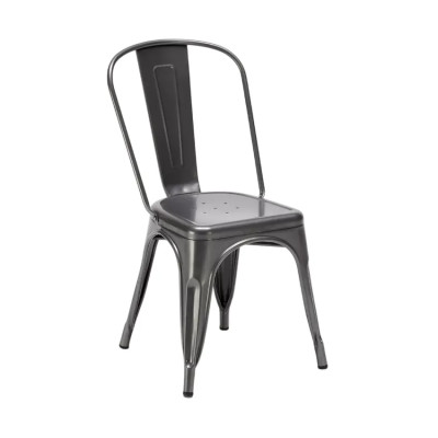 Set di 20 sedie industriali stile metallo per cucina e bar Hanoi