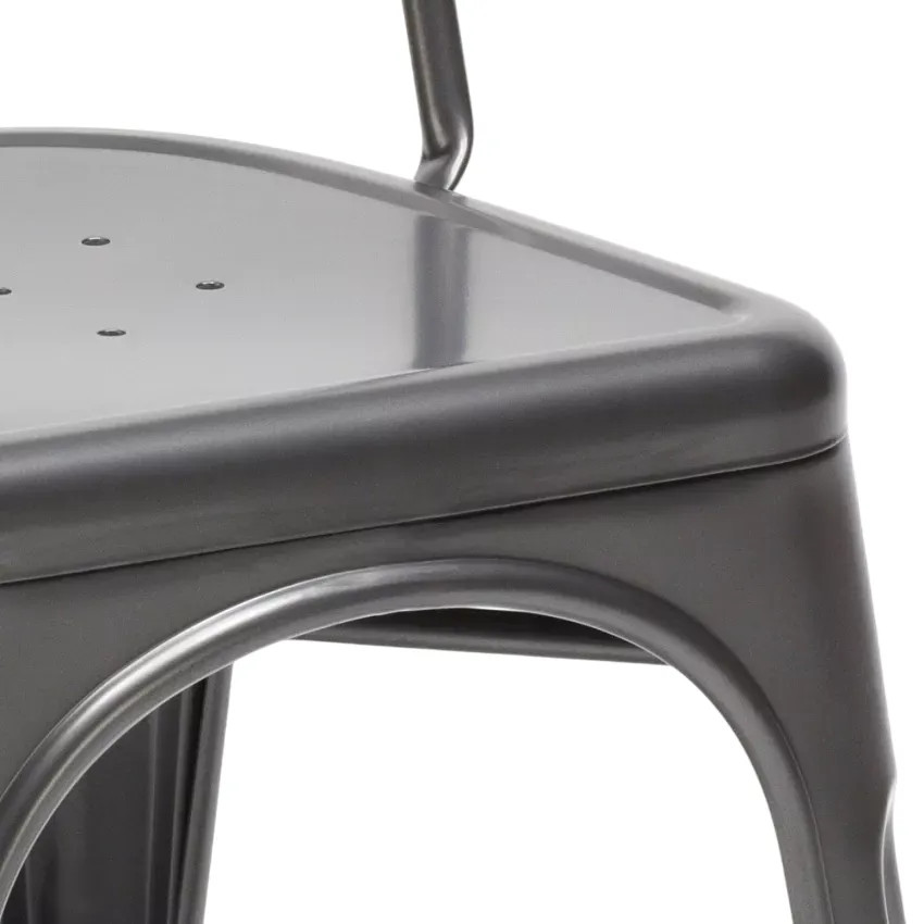 Set di 20 sedie industriali stile metallo per cucina e bar Hanoi