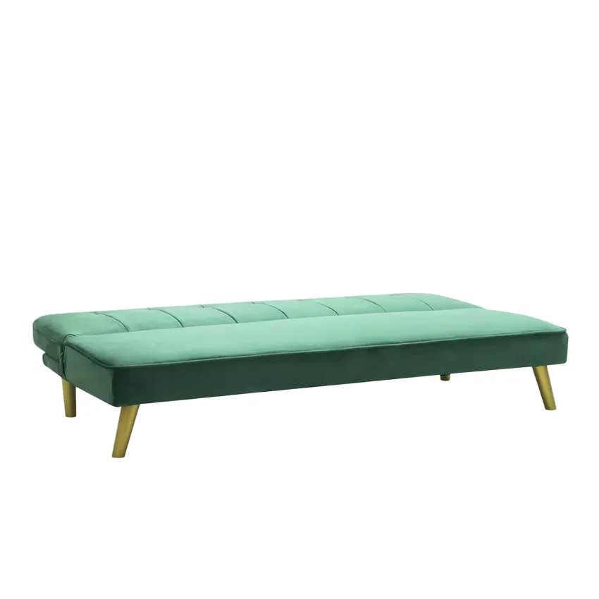 Divano convertibile 2 posti in tessuto velluto design moderno Paulonia
