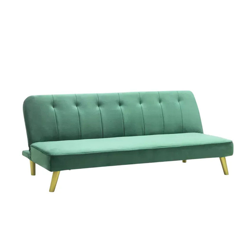 Divano convertibile 2 posti in tessuto velluto design moderno Paulonia