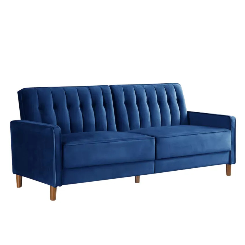 Divano convertibile 2 posti in tessuto velluto design Jacaranda