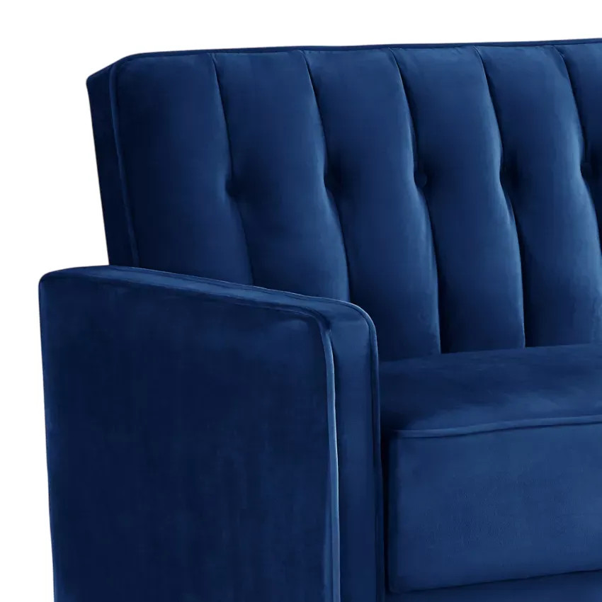 Divano convertibile 2 posti in tessuto velluto design Jacaranda