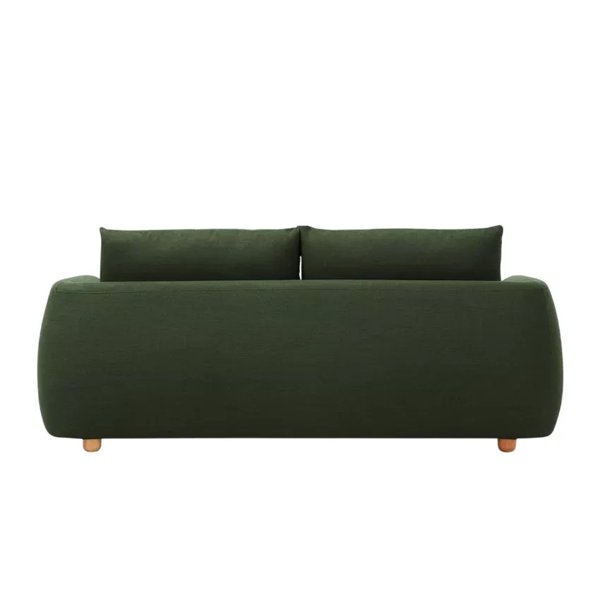 Divano 3 posti in tessuto stile nordico moderno verde Bonsai Kauri
