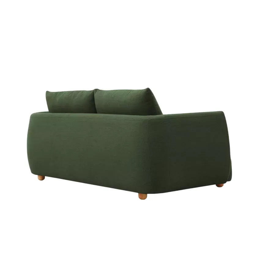 Divano 3 posti in tessuto stile nordico moderno verde Bonsai Kauri