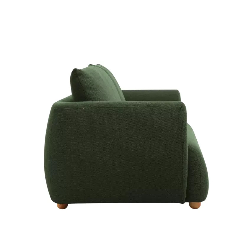 Divano 3 posti in tessuto stile nordico moderno verde Bonsai Kauri