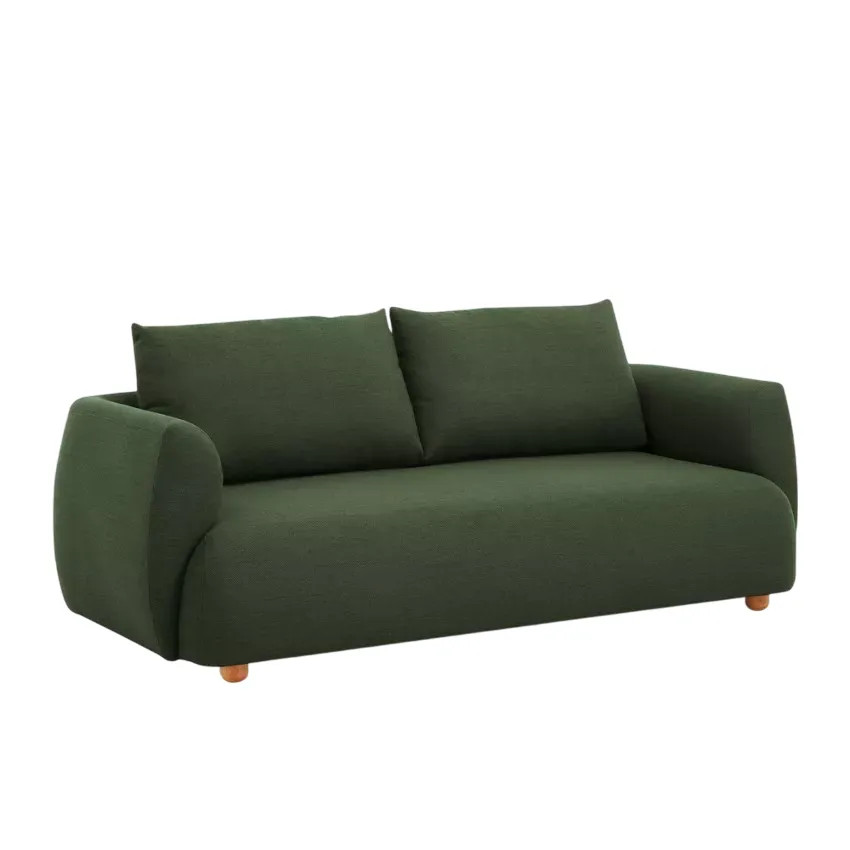 Divano 3 posti in tessuto stile nordico moderno verde Bonsai Kauri