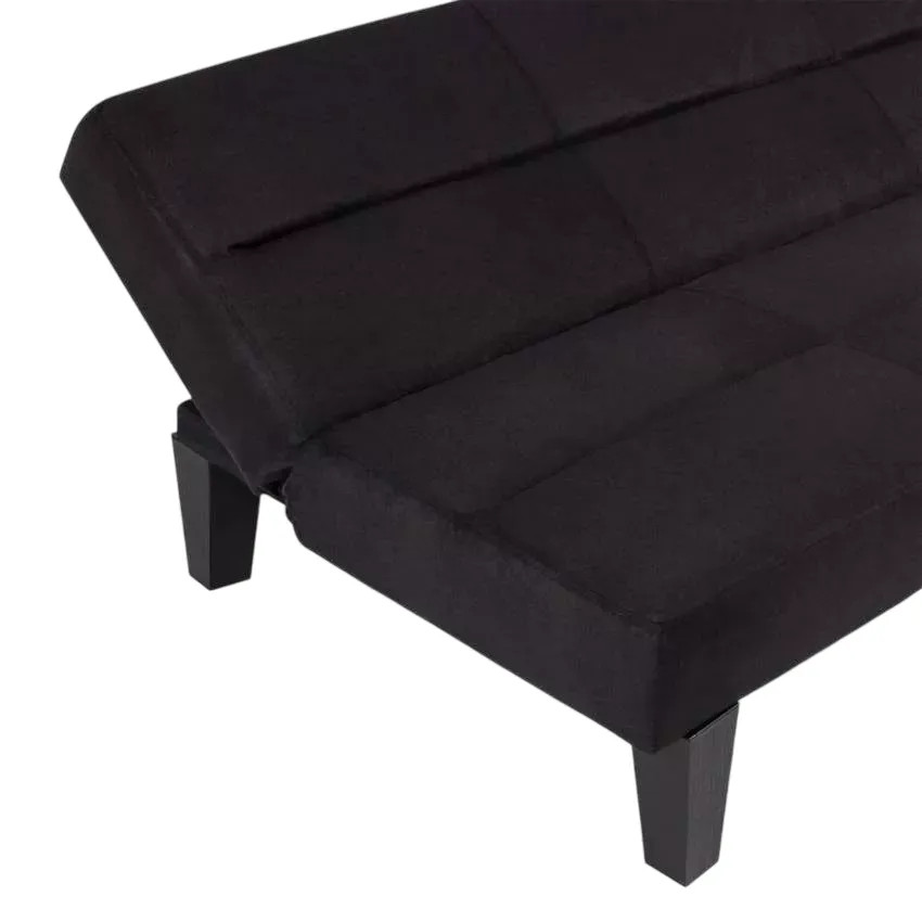 Divano letto 2 posti clic clac in microfibra effetto velluto Platano