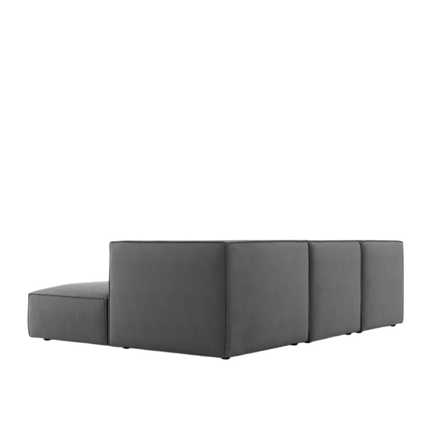 Divano 3 posti modulare moderno tessuto chaise longue Ginkgo biloba