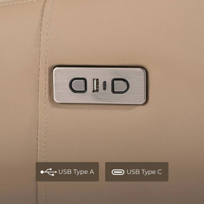 Poltrona relax elettrica reclinabile moderna con USB Pallas