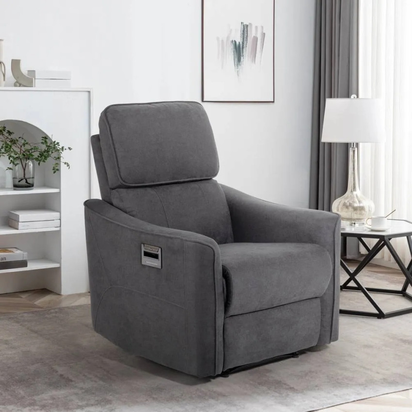 Poltrona relax reclinabile elettrica con caricatore USB Juno
