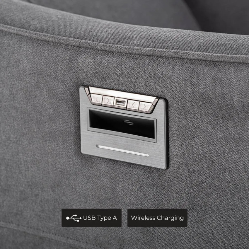 Poltrona relax reclinabile elettrica con caricatore USB Juno