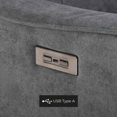 Poltrona relax elettrica ergonomica reclinabile tessuto con USB Gaspra