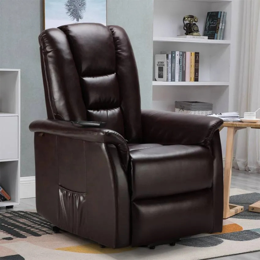 Poltrona reclinabile in similpelle design alzapersona Aldebaran