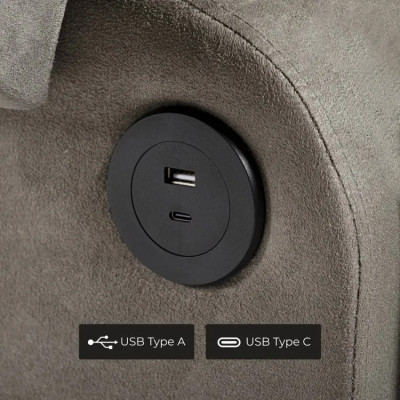 Poltrona relax elettrica massaggiante con ruote e USB Arcturus