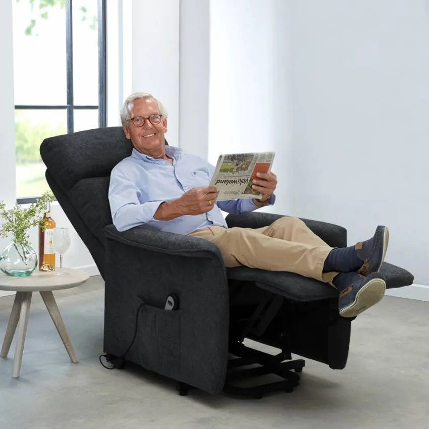 Poltrona relax elettrica in tessuto con sistema alzapersona Cosmica