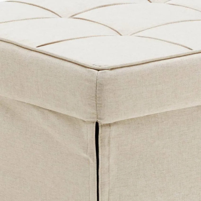 Pouf letto singolo convertibile in tessuto Vesta