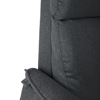 Poltrona relax elettrica con ruote e porta USB tessuto Cielo