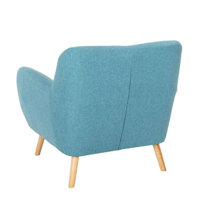 Poltrona design moderno stile nordico in legno e tessuto Asteroide