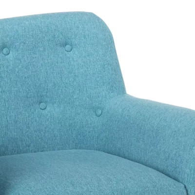 Poltrona design moderno stile nordico in legno e tessuto Asteroide