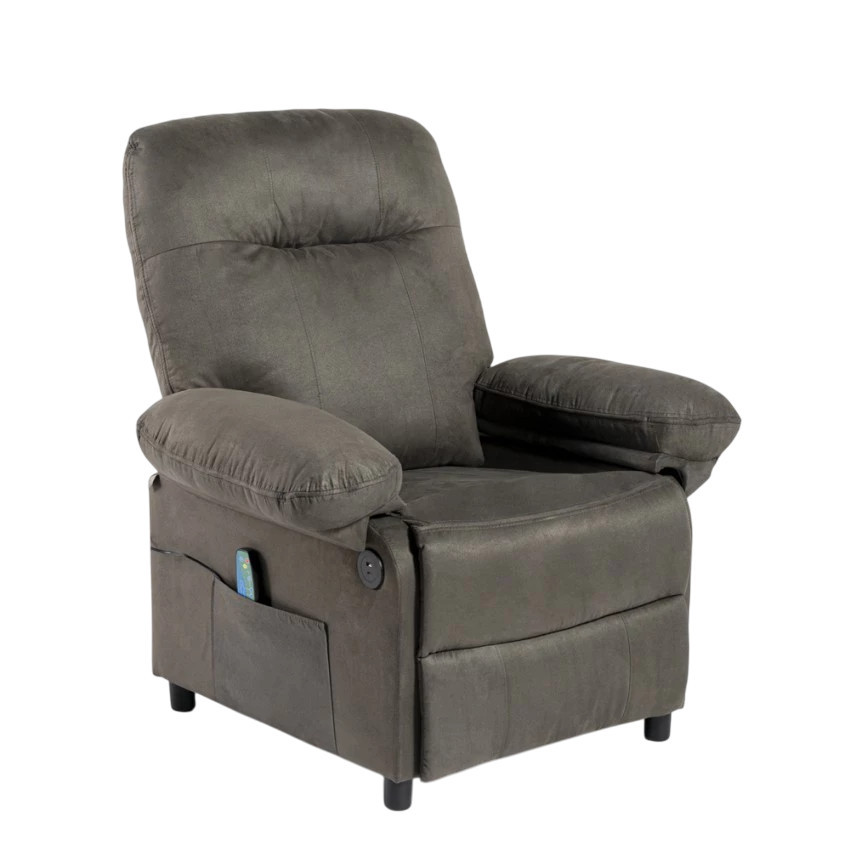 Poltrona relax elettrica massaggiante con ruote e USB Arcturus