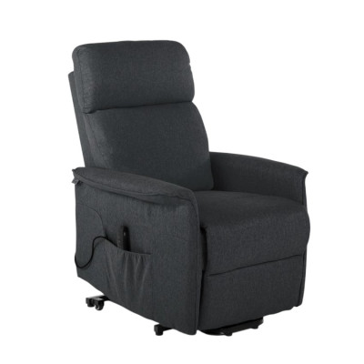Poltrona relax elettrica con ruote e porta USB tessuto Cielo