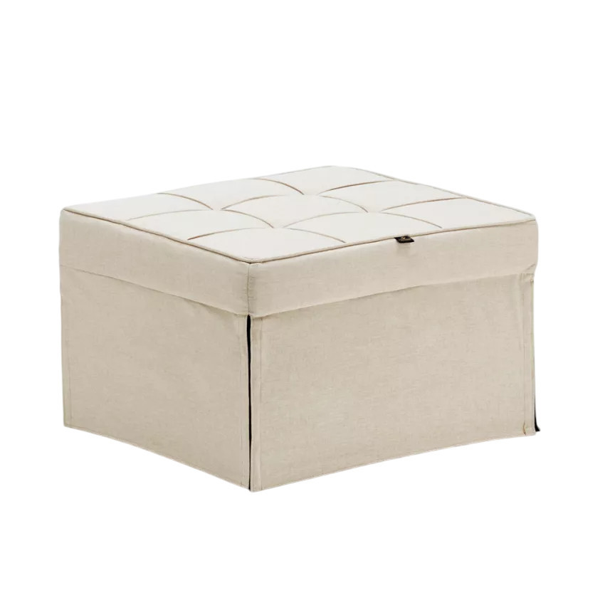Pouf letto singolo convertibile in tessuto Vesta
