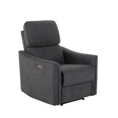 Poltrona relax elettrica ergonomica reclinabile tessuto con USB Gaspra