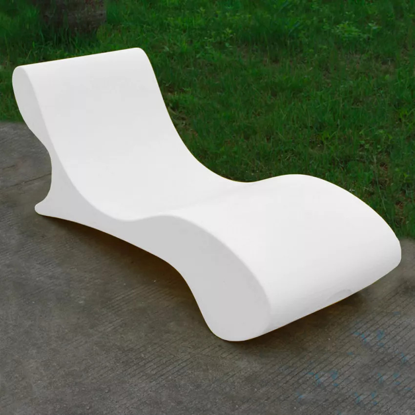 Lettino giardino moderno bianco Fiji | Casamati