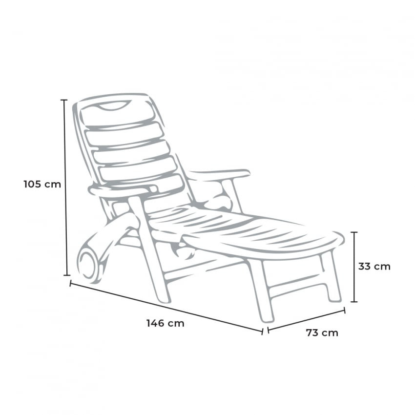 Lettino pieghevole plastica Koh Phi Phi | Casamati