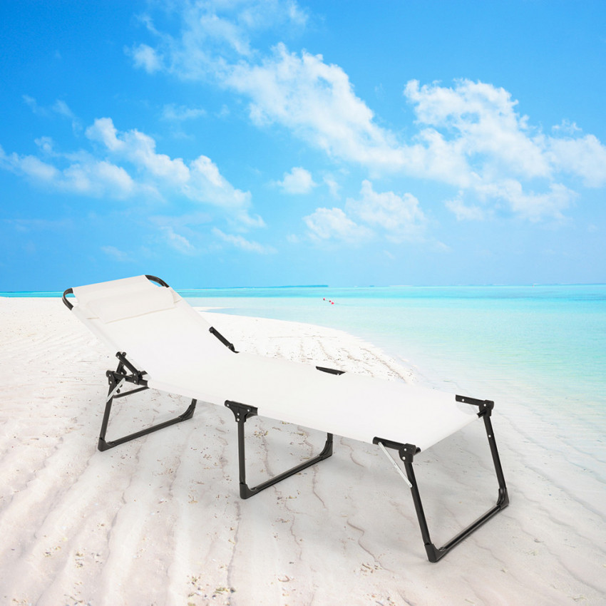 4 lettini pieghevoli spiaggia San Vito | Casamati