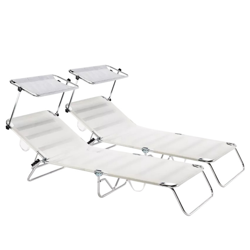 2 lettini pieghevoli alluminio Sardegna | Casamati