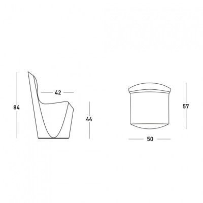 Sedia luminosa design moderno per cucina e giardino Tulipano | Casamati