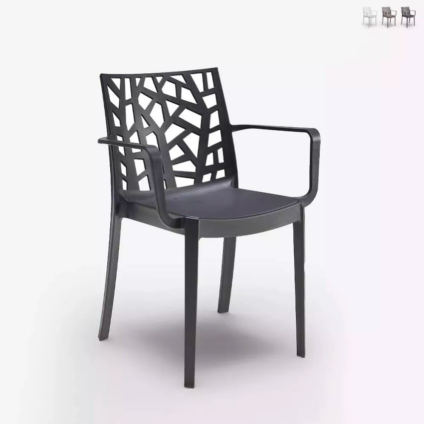 Sedia da giardino moderna con braccioli Iris | Casamati