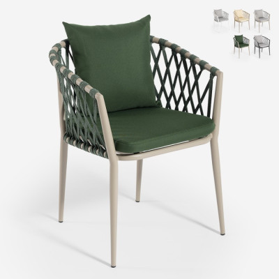 Sedia da giardino imbottita con braccioli Elicriso | Casamati