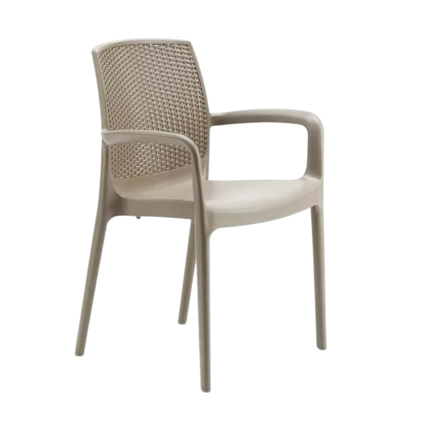 Sedie da giardino con braccioli in polyrattan Rosa | Casamati