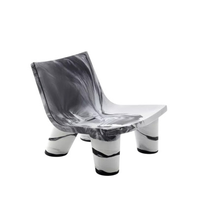 Poltrona Lounge Bianco e Nero per casa e giardino Crisantemo | Casamati