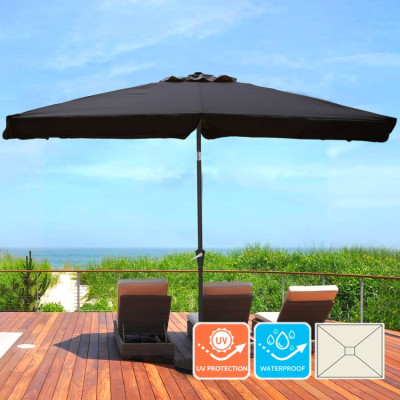 Ombrellone rettangolare 3x2 nero Lumi – Casamati